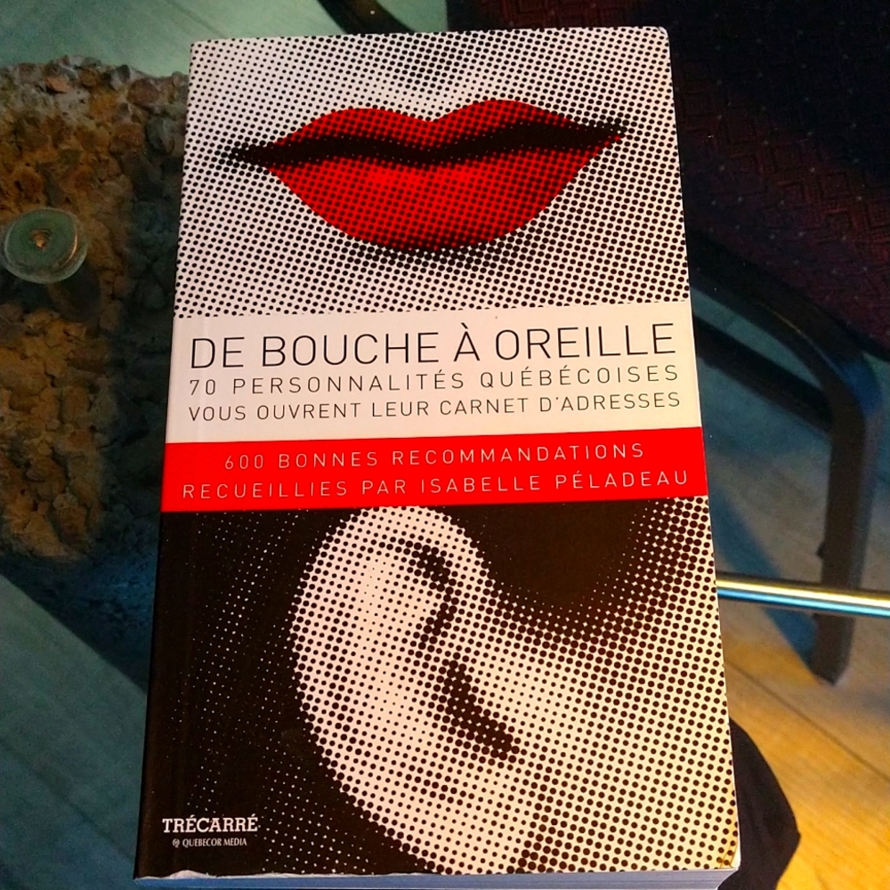 Free fench book - De bouche à oreille carnet d'adresses des stars du Québec